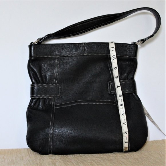 Tignanello Black Leather Shoulder Bag - Picture 3 of 9